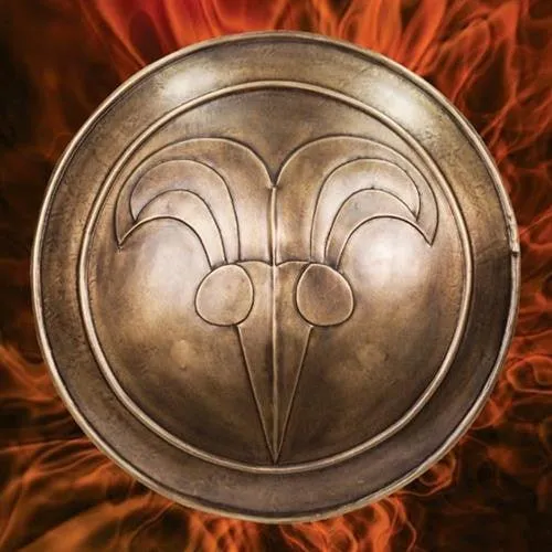 Steel Cimmerian Shield with an Brass Antique Finish from Conan The Barbarian Shield