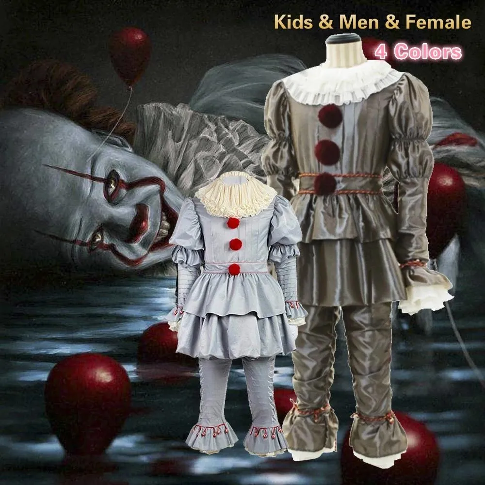Stephen King's It: Chapter Two Pennywise Full Costume Cosplay Halloween Adult & Kids