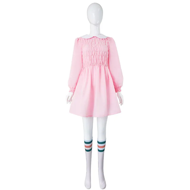 Stranger Things Season Eleven 11 Dress Cosplay Costumes