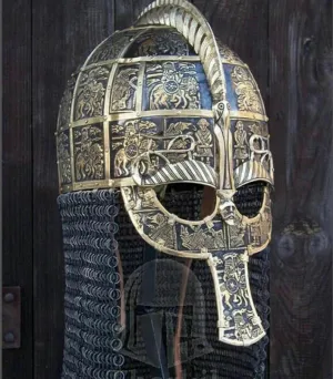 Superior Made 18 Guage Great King Viking Helmet ~ Medieval Brass & Steel ~ Late Roman ~ Gallic Helmet Medieval ~ Roman Helmet ~ Gift