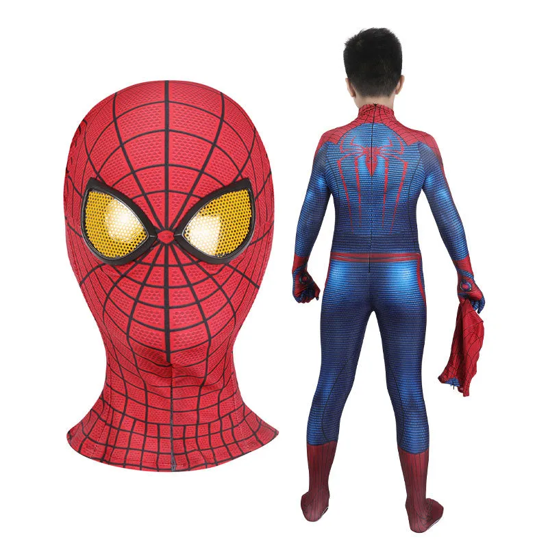 The Amazing Spider-Man Peter Parker Jumpsuits Child Cosplay Costume