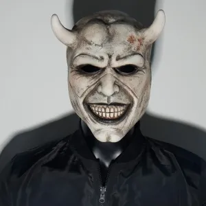The Black Phone The Grabber Evil Horn Mask | Devil Horn Cosplay Scary Half Face Halloween Costume Prop Mask