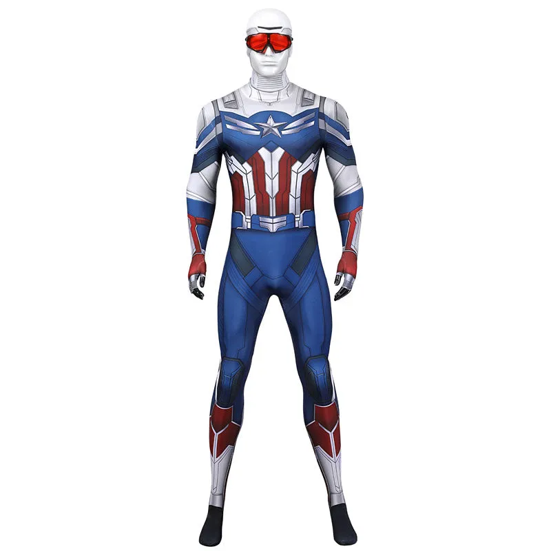 The Falcon and The Winter Soldier Sam Wilson New Captain America Jumpsuit Cosplay Costumes