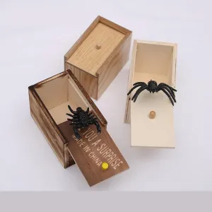 The Jumping Spider Prank Box | Hidden in Wooden Case for Tricks Jokes Gags Pranks
