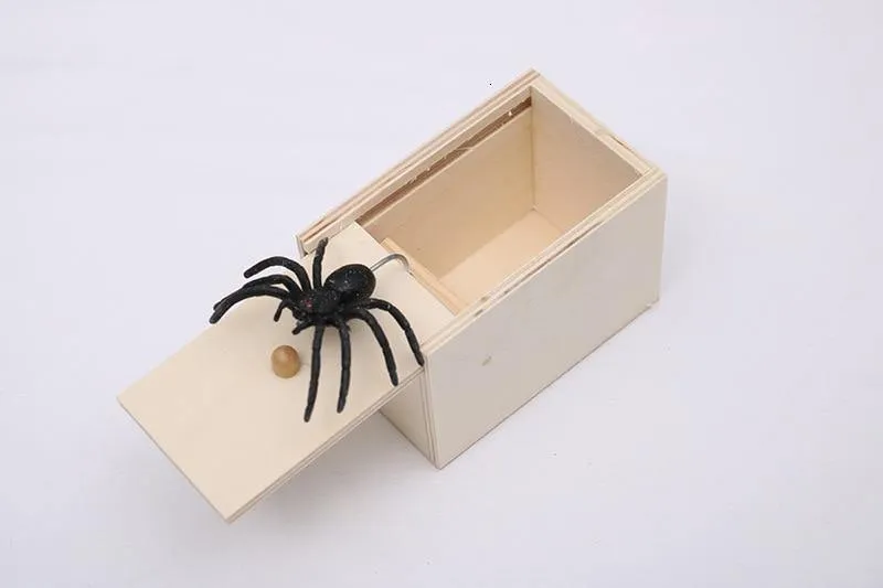 The Jumping Spider Prank Box | Hidden in Wooden Case for Tricks Jokes Gags Pranks