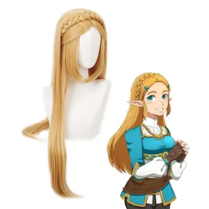 The Legend of Zelda Breath of the Wild Princess Zelda Long Blonde Cosplay Wigs