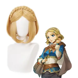 The Legend of Zelda Breath of the Wild Princess Zelda Short Blonde Cosplay Wigs