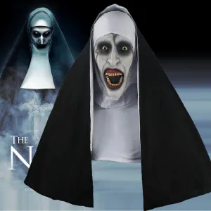 The Nun Full Head Cosplay Horror Movie Mask Valak Conjuring Scary Halloween