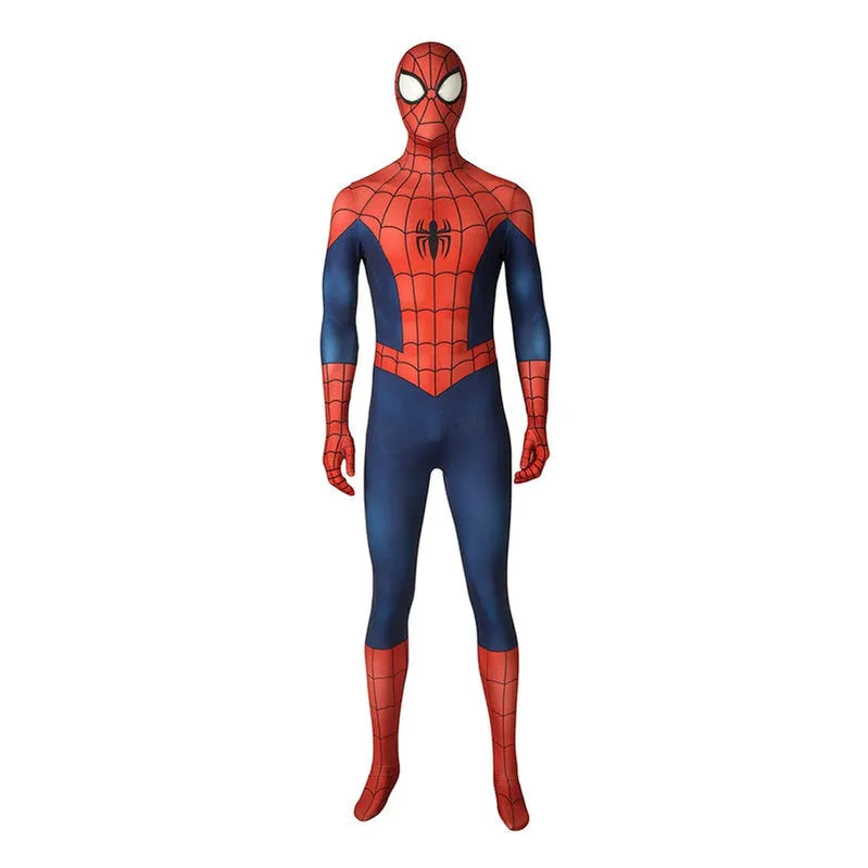 Ultimate Spider-Man Season1 Peter Parker Spiderman Elastic Force Jumpsuit Cosplay Costume