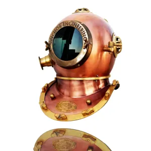 Vintage Anchor Engineering 1921 Copper US Navy Mark V Diving Helmet