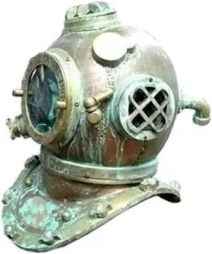 Vintage Rare Antique Diving Helmet | Mark V Divers Diving Heavy Helmet | deep Sea Divers Anchor Engineering Helmet Rustic Vintage Home Decor Gifts