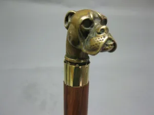 Walking Stick Brass Vintage Cane Designer Engraved Handle Victorian Wooden Cane
