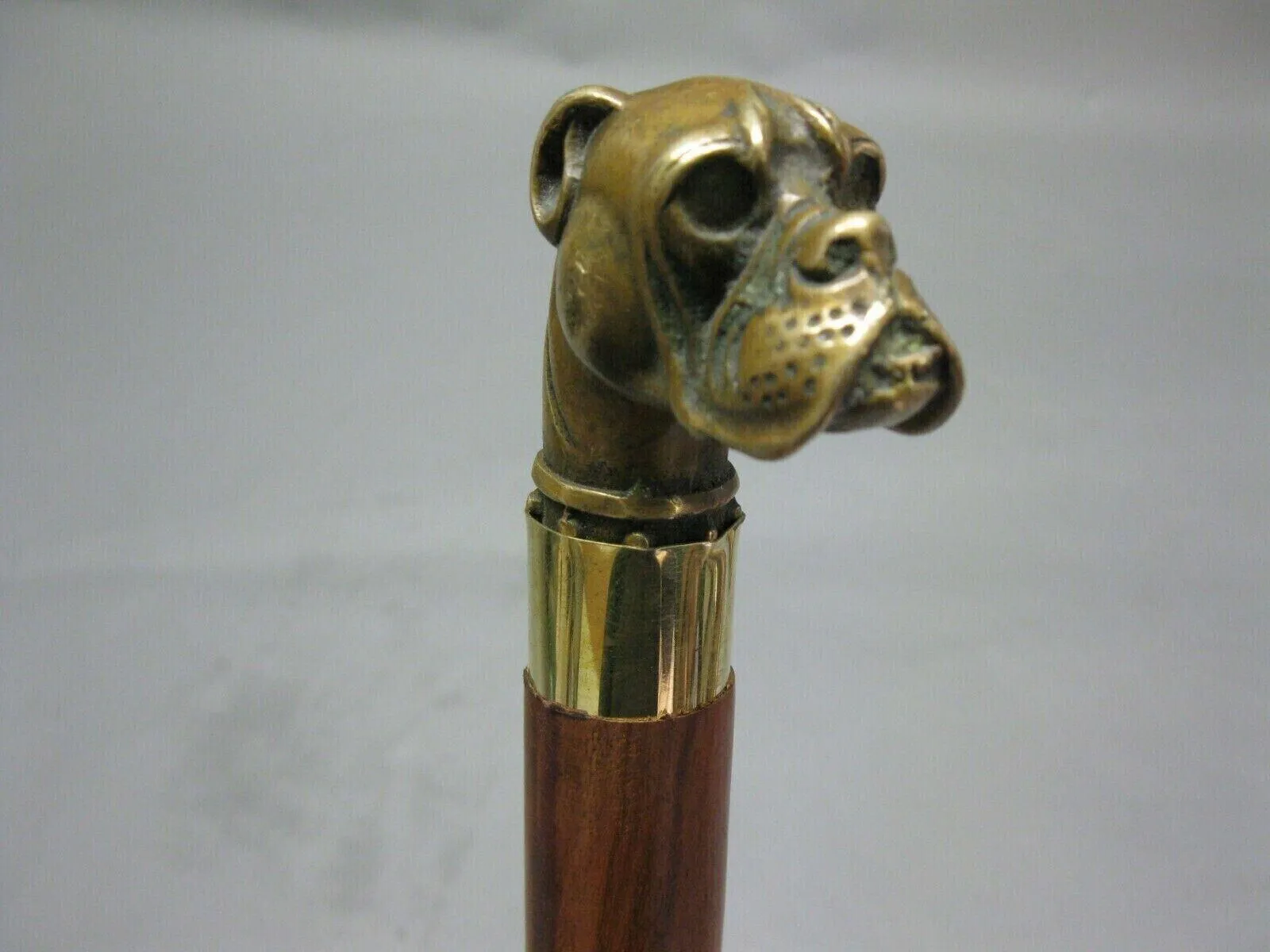 Walking Stick Brass Vintage Cane Designer Engraved Handle Victorian Wooden Cane