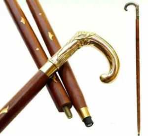Walking stick Nautical Handmade Brass Designer Victorian Handle Black wooden