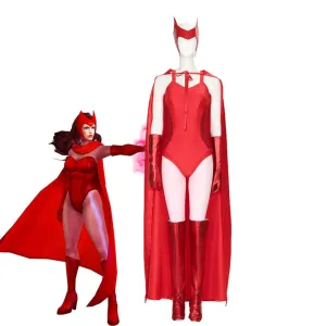Wanda Vision Wanda Maximoff Halloween Cosplay Costumes